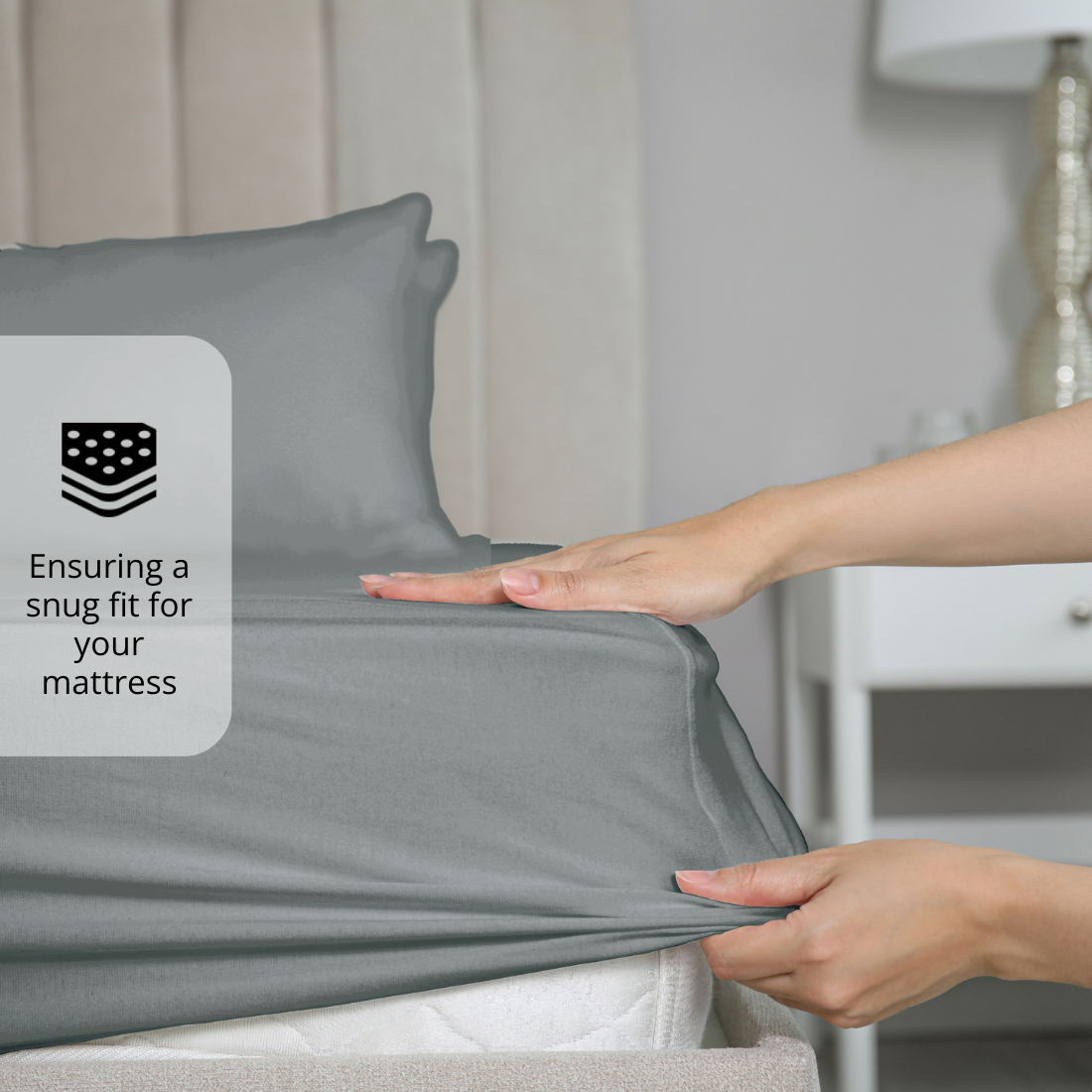 Plain 400 TC Cotton Satin Bedsheet 
