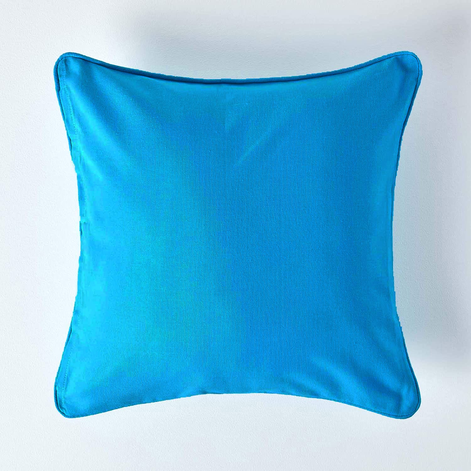 Plain Cotton Decorative Cushion Cover in Blue online at best prices