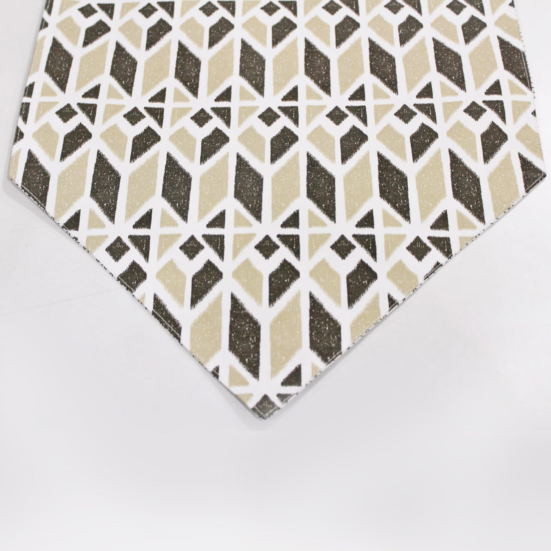 Cotton 300 TC Ikat Table Runner for 6 Seater Table - Brown