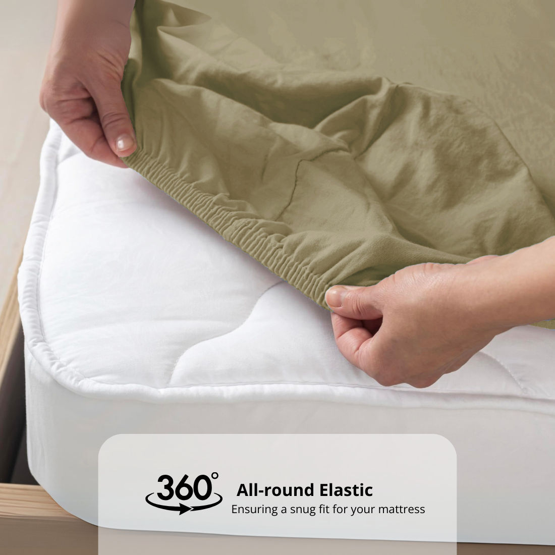 Plain Cotton Satin 400 TC Bedsheet 