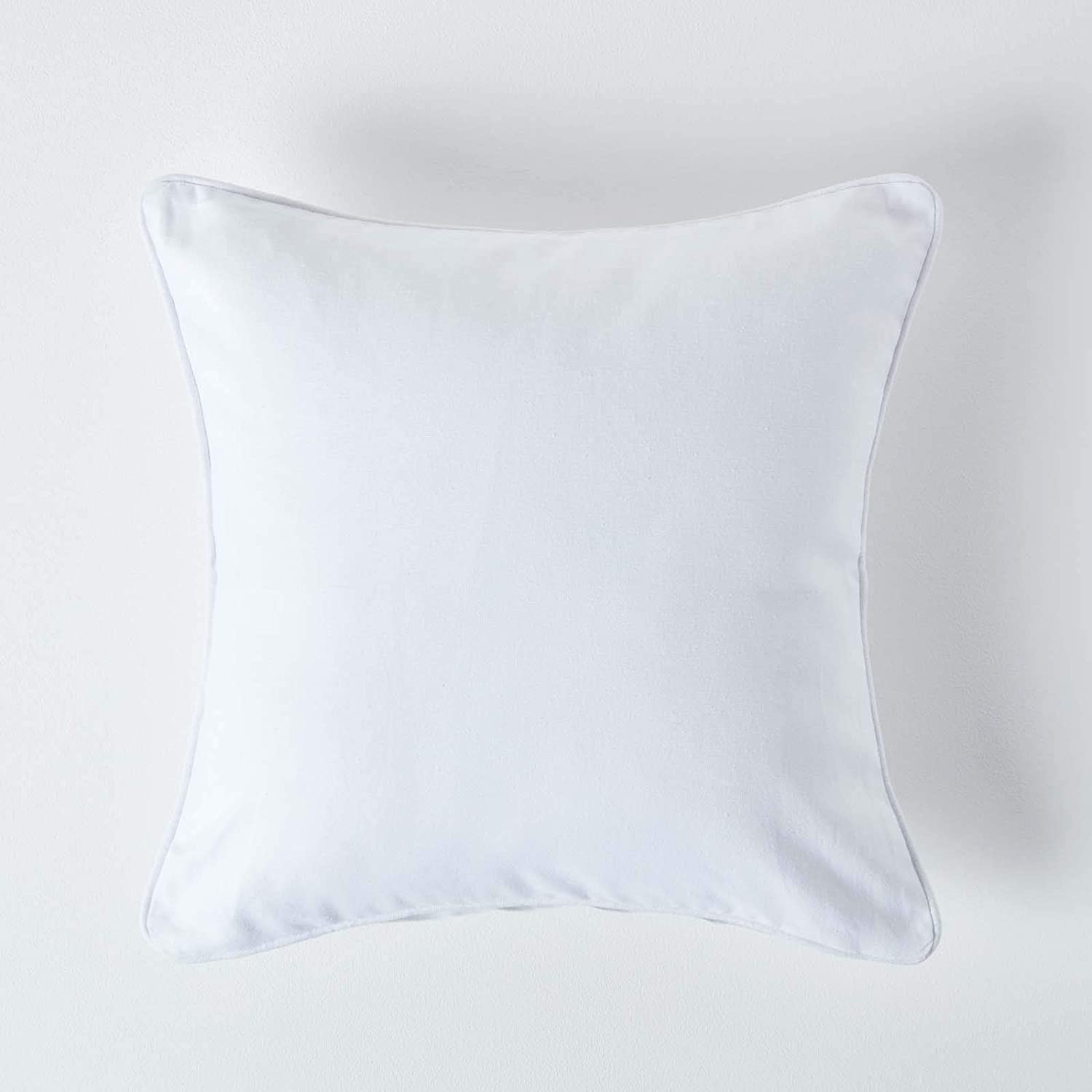 Plain Cotton Decorative Cushion Cover 1 Pc in White online at best prices