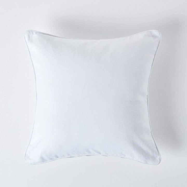 Plain Cotton Decorative Cushion Cover 1 Pc in White online at best prices