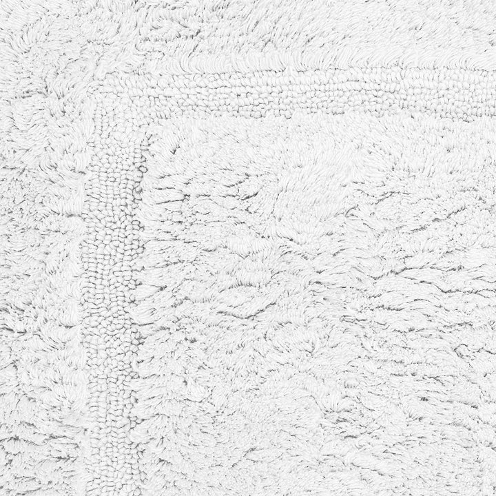 Close-up of Luxury Reversible Cotton Bathmat, White