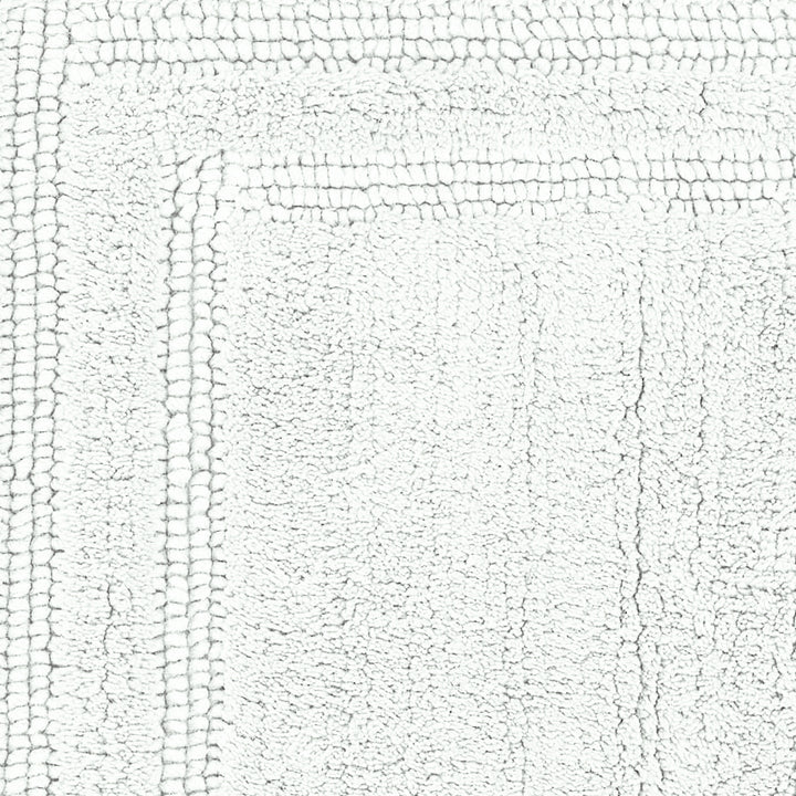 Full View  Luxury Reversible Cotton Bathmat, White