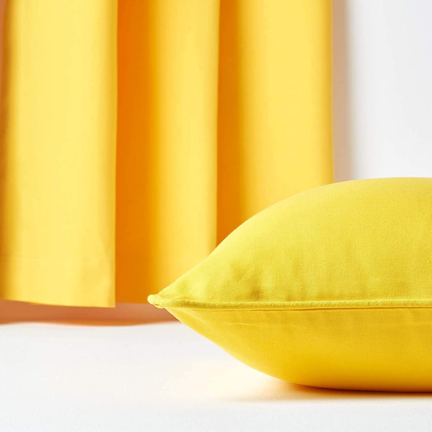 Plain Cotton Decorative Cushion Cover 1 Pc in Yellow online at best prices