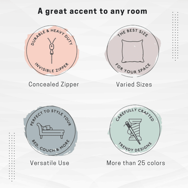 Plain Cotton Decorative Cushion Cover 1 Pc in White online at best prices