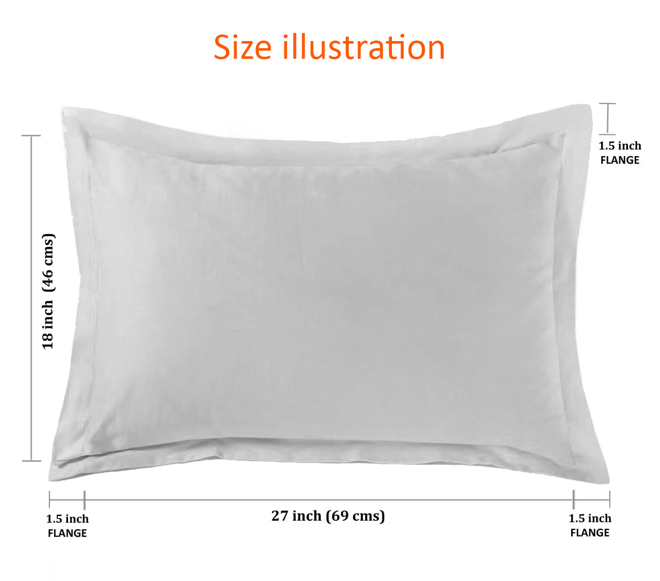 Printed Floral Pillow Cover - Multicolor  Size  illustration 