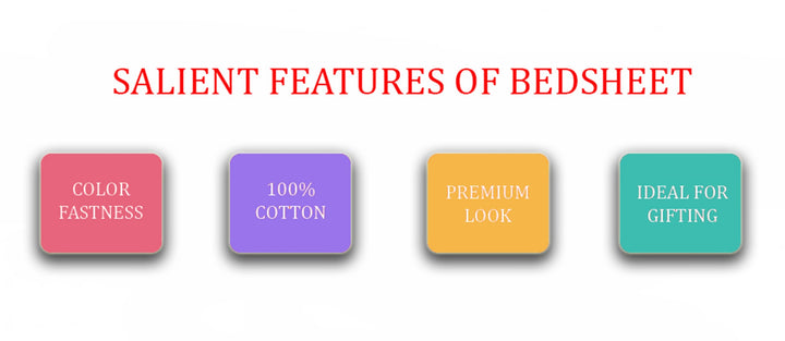 Soft Plain 210 TC Cotton Designer Bedsheet In Fluorescent Green At Best Prices