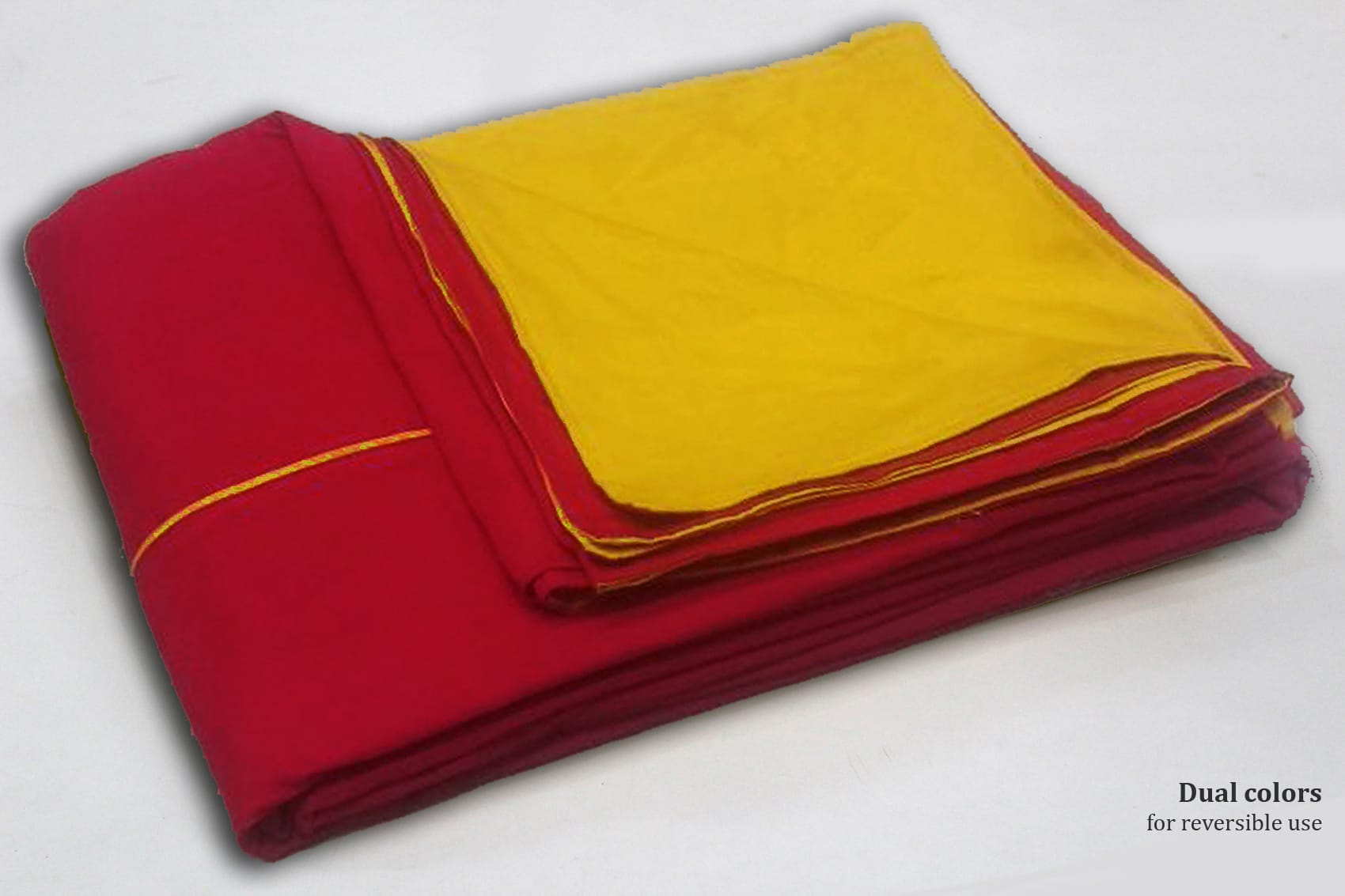 Soft Plain 210 Mercerised Cotton Duvet Cover In Maroon & Mustard Online At Best Prices