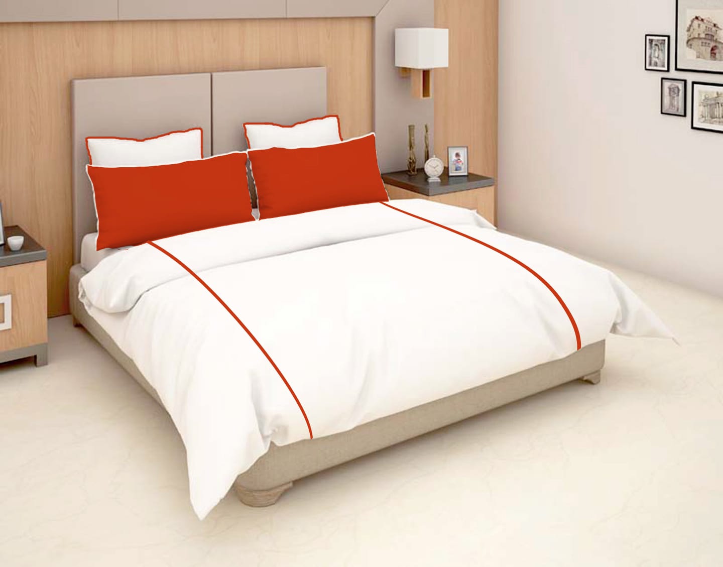 Soft Plain 210 TC Cotton Designer Bedsheet In White At Best Prices 