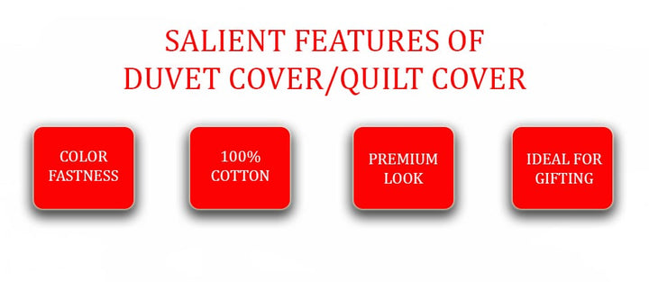 Soft Plain 210 Mercerised Cotton Duvet Cover In Turqoise Blue & Navy Blue Online At Best Prices