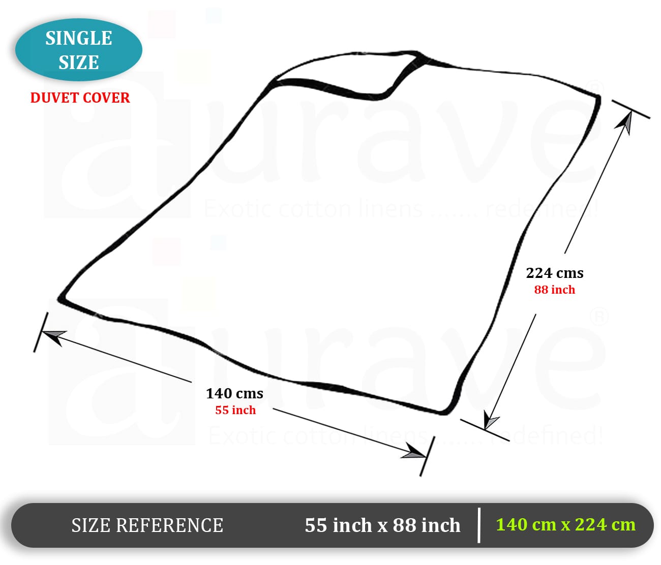 Geometric Squares Print Orange Stripes Cotton Quilt Cover with Zipper online in India