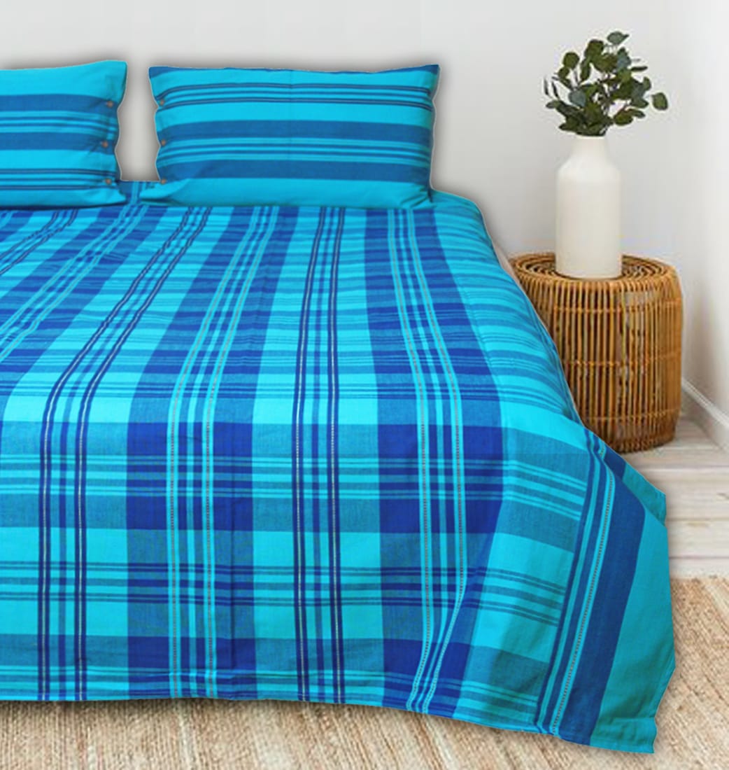 Elegant Alpha Woven 100% Cotton Handloom Bed Cover online in India