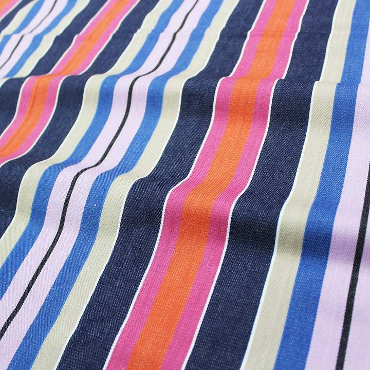 Alpha Multicolor Woven Cotton Stripes Table Cover(1 Pc) online in India