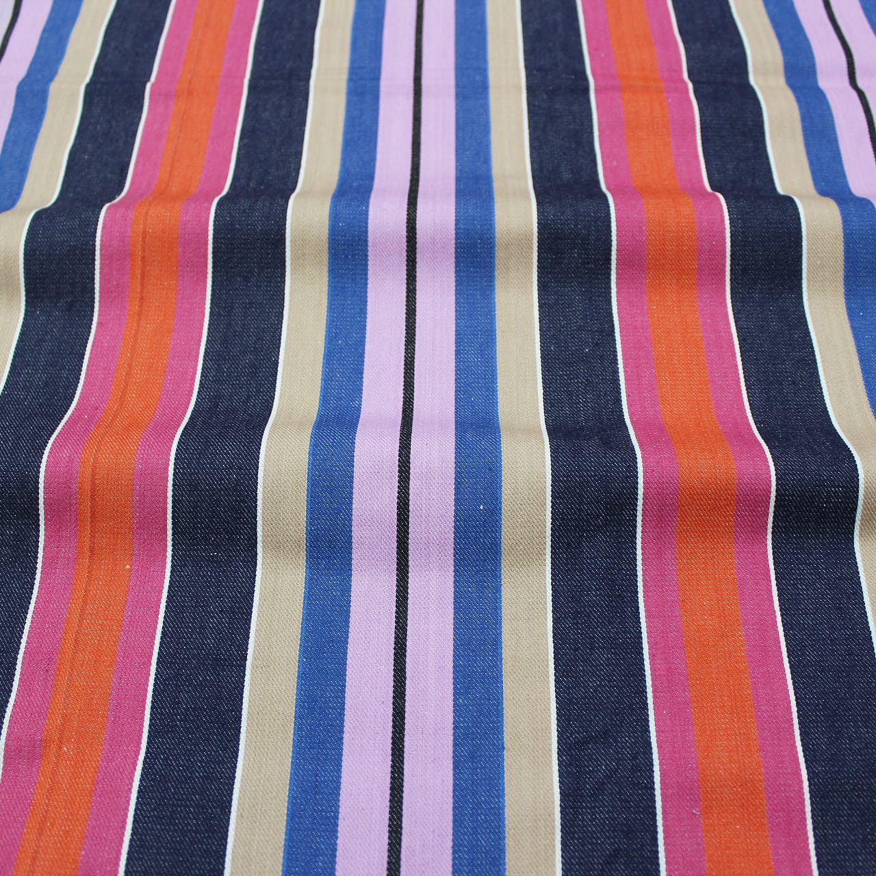 ALPHA Woven Cotton Stripes 1 Pc Table Cover -  Multicolor