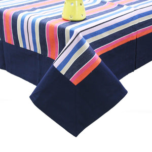 Alpha Multicolor Woven Cotton Stripes Table Cover(1 Pc) online in India