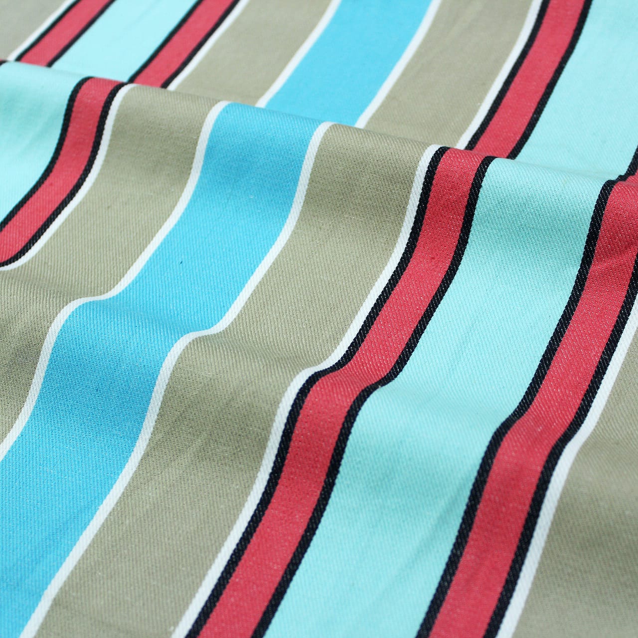 Alpha Multicolor Woven Cotton Stripes Table Cover(1 Pc) online in India