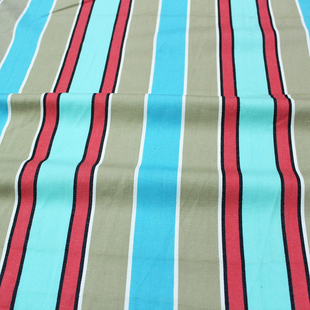 Alpha Multicolor Woven Cotton Stripes Table Cover(1 Pc) online in India