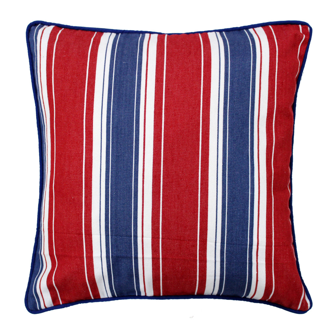 ALPHA Woven Cotton Stripes 2 Pcs Cushion Cover set - Red