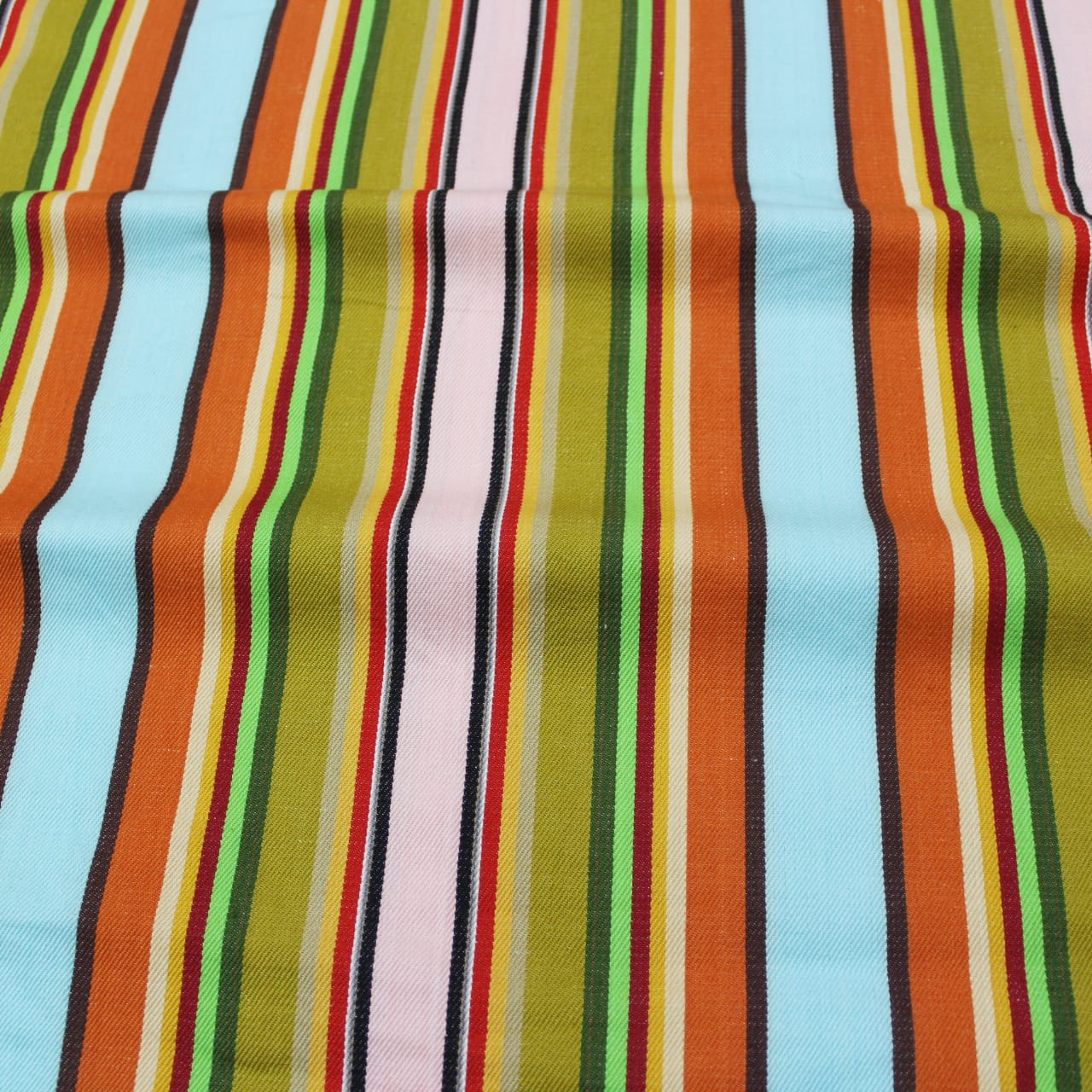 Alpha Multicolor Woven Cotton Stripes Table Cover(1 Pc) online in India