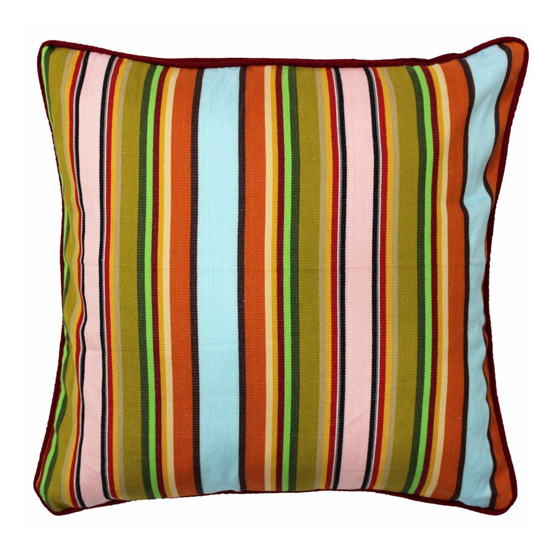 ALPHA Woven Cotton Stripes 2 Pcs Cushion Cover set - Multicolor