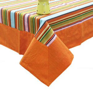 Alpha Multicolor Woven Cotton Stripes Table Cover(1 Pc) online in India