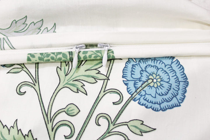 Comfy 250 TC Blue Floral Print Cotton Duvet Cover online in India 