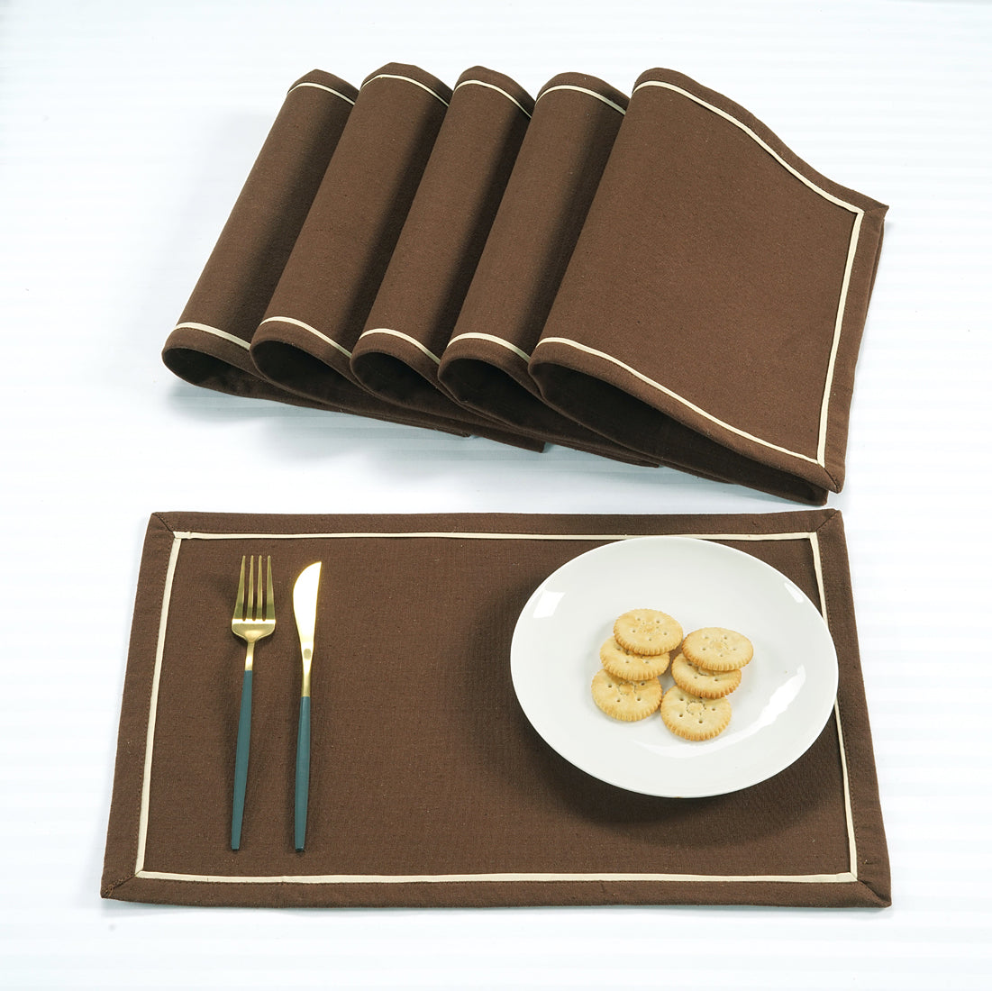 Classy Hand Woven Cotton Table Placemats Set( 6 P cs) online in India