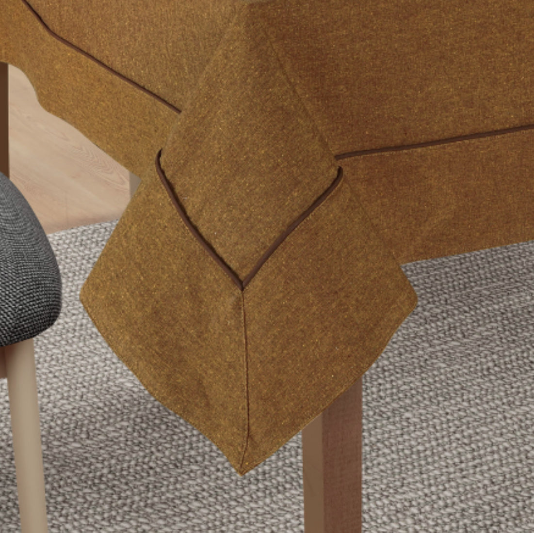 Comfortable Plain Virgo Woven Cotton Table Cover online In India