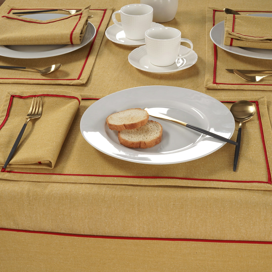 Comfortable Plain Virgo Woven Cotton Table Cover online In India