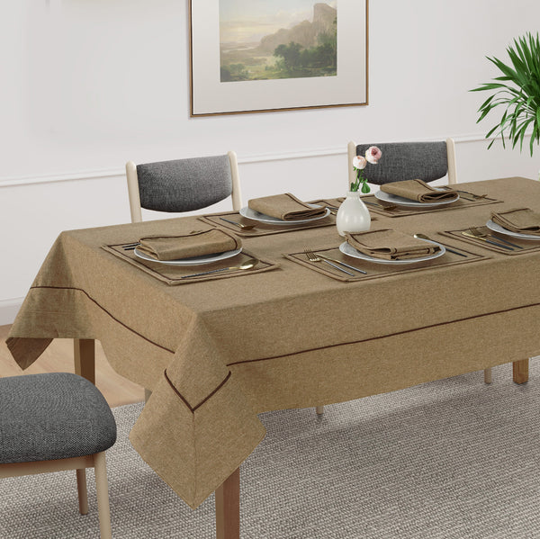Comfortable Plain Virgo Woven Cotton Table Cover online In India