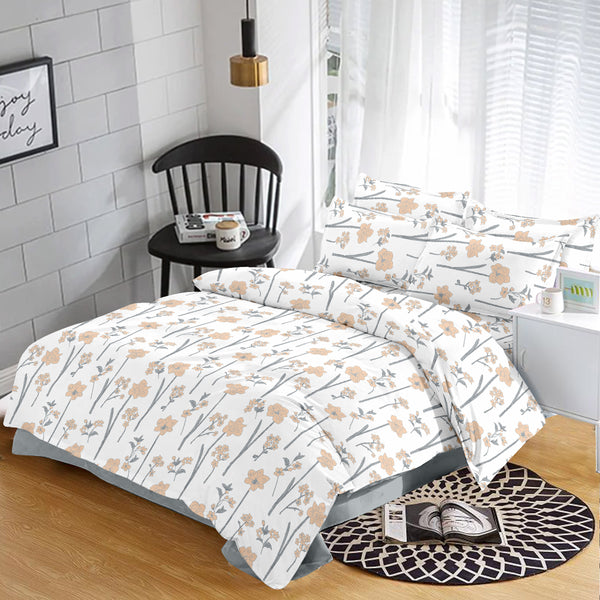 SAPPHIRE 180 TC Cotton Yellow Floral Duvet Cover/Quilt Cover