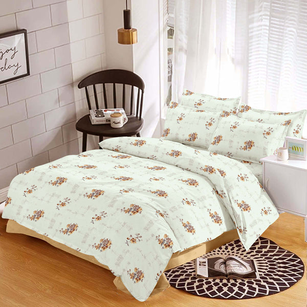 SAPPHIRE 180 TC Cotton Peach Floral Duvet Cover/Quilt Cover