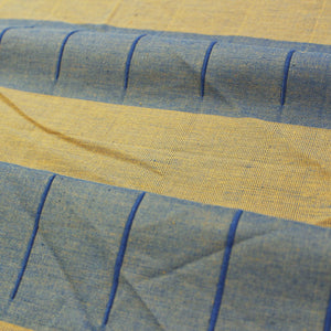 Alpha Blue Woven Cotton Stripes Table Cover(1 Pc) online in India