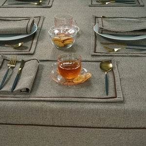 Comfortable Plain Virgo Woven Cotton Table Cover online In India