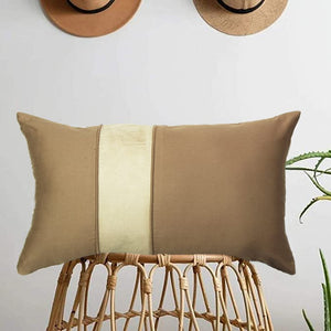Stylish Cotton Satin Patch Throw/Lumber Pillow Online In India