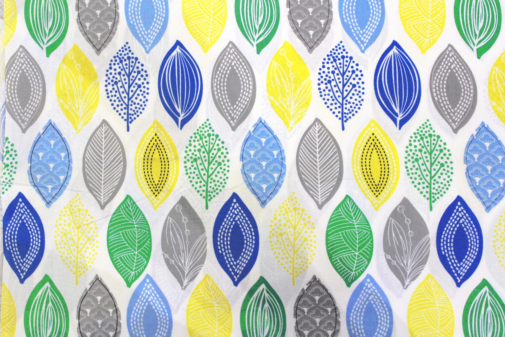 Designer Blue Cotton Print Leaf 210 TC Diwan Set(6 Pcs) online in India
