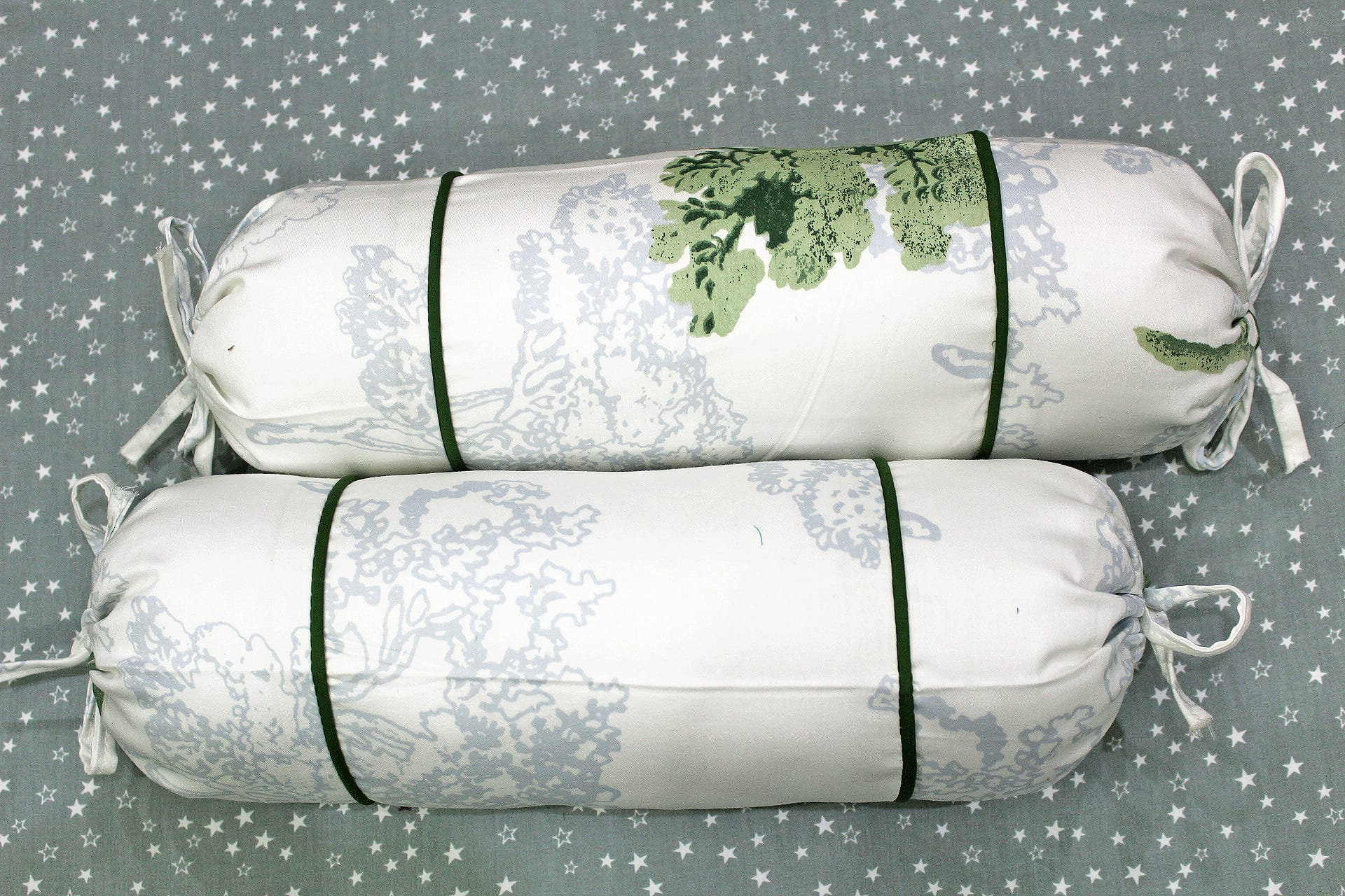 MELANGE 100% Cotton Baby Bolster Cover (with Bolster Insert), Green