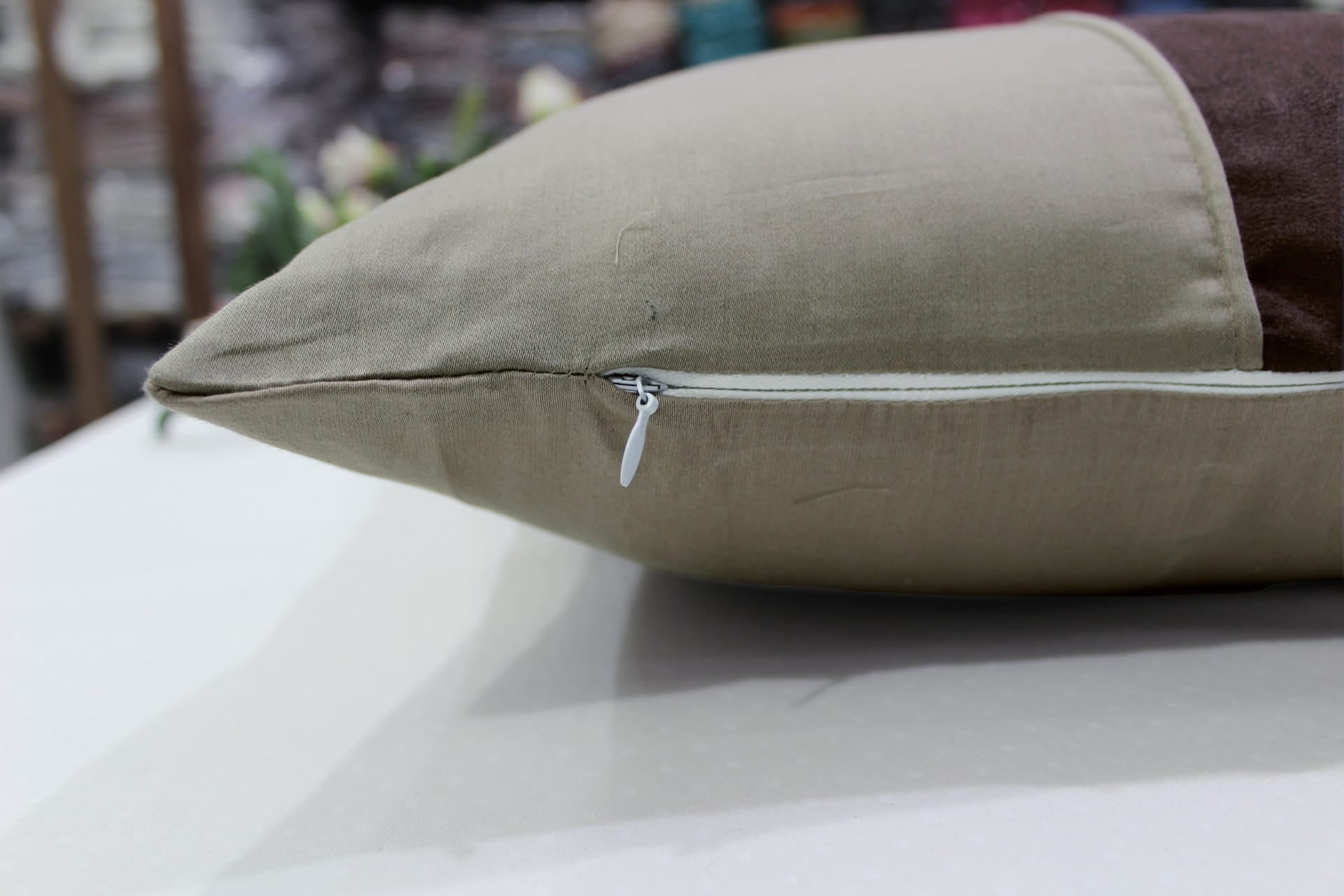 Stylish Cotton Satin Patch Throw/Lumber Pillow Online In India