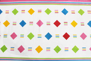 Designer Pink Cotton Print Geometrical 210 TC Diwan Set(6 Pcs) online in India