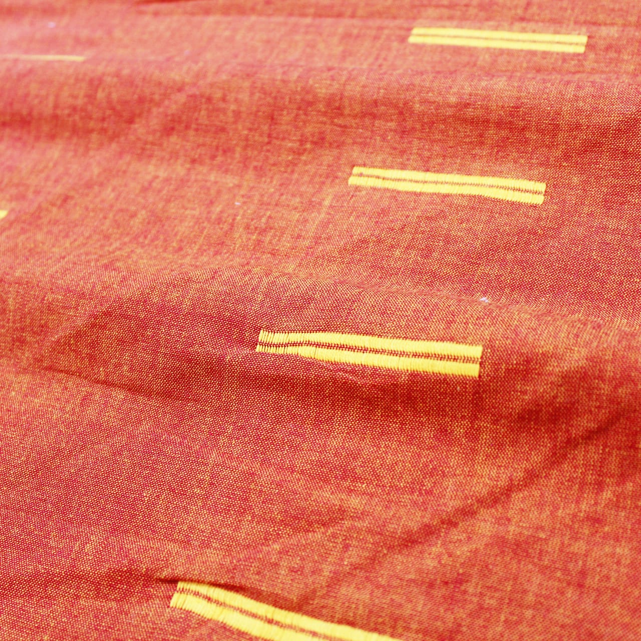 Alpha Rust Woven Cotton Plain Table Cover(1 Pc) online in India