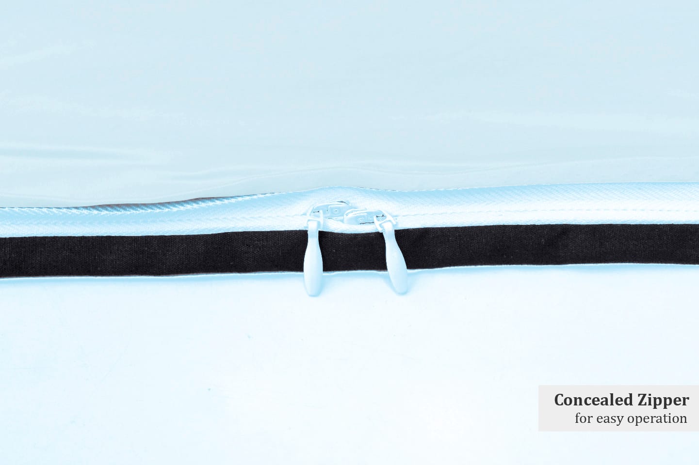Soft Plain 210 Mercerised Cotton Duvet Cover In Navy Blue & Sky Blue Online At Best Prices