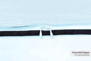 Soft Plain 210 Mercerised Cotton Duvet Cover In Navy Blue & Sky Blue Online At Best Prices
