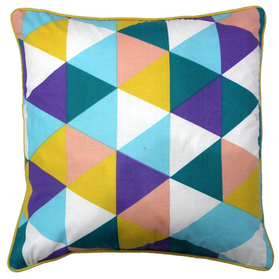 Quartz Printed Geometrical Cotton Cushion Cover - Multicolor