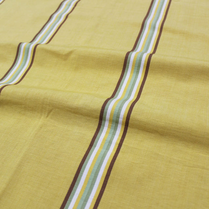 Alpha Gold Woven Cotton Stripes Table Cover(1 Pc) online in India