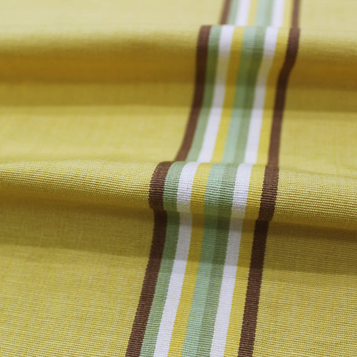 Alpha Gold Woven Cotton Stripes Table Cover(1 Pc) online in India