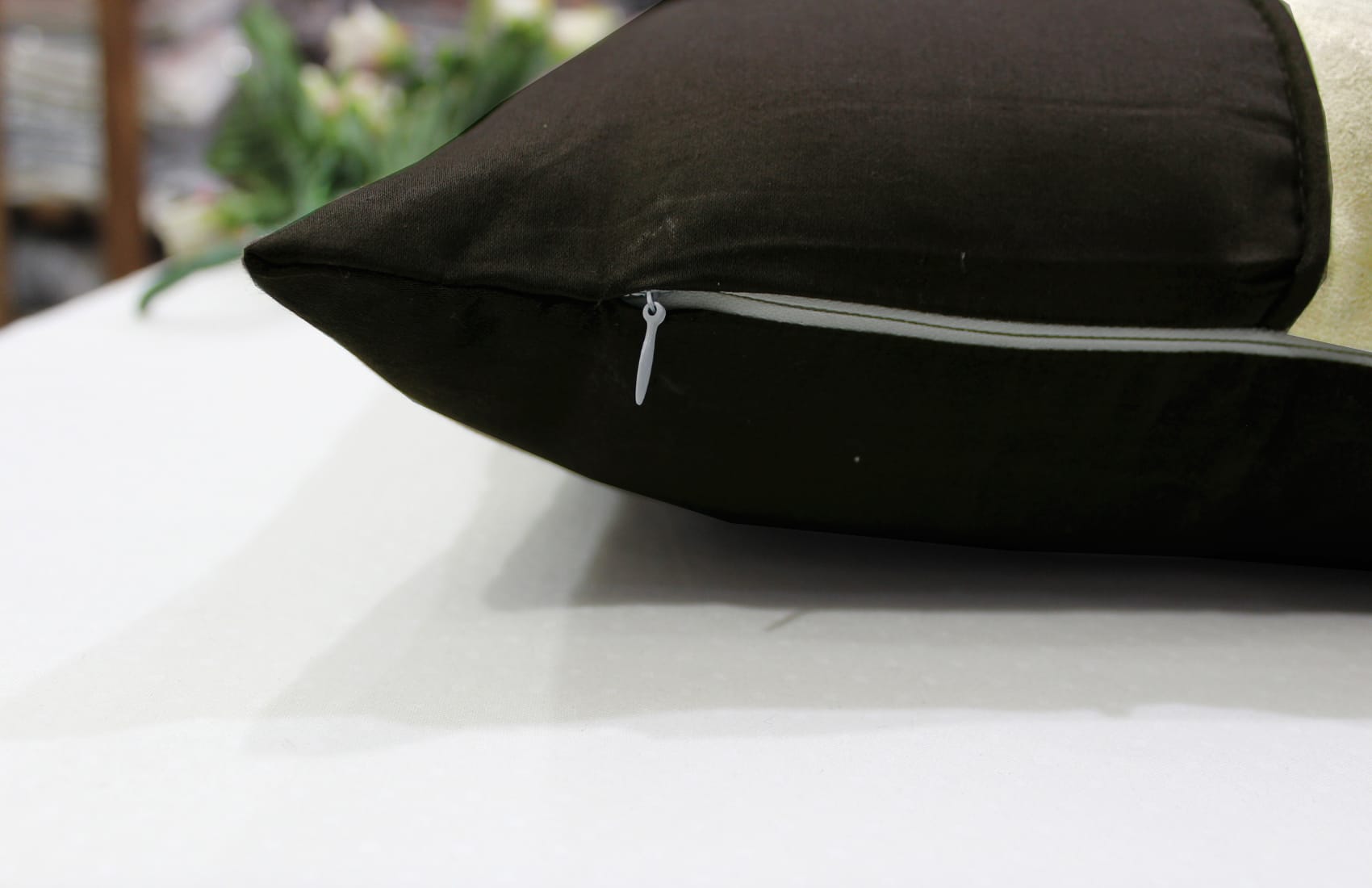 Stylish Cotton Satin Patch Throw/Lumber Pillow Online In India