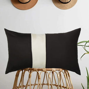 Stylish Cotton Satin Patch Throw/Lumber Pillow Online In India