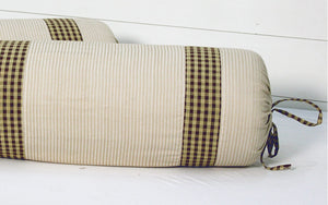 Stylish Stripes Woven Cotton Bolster Cover set (2 Pcs) online in India