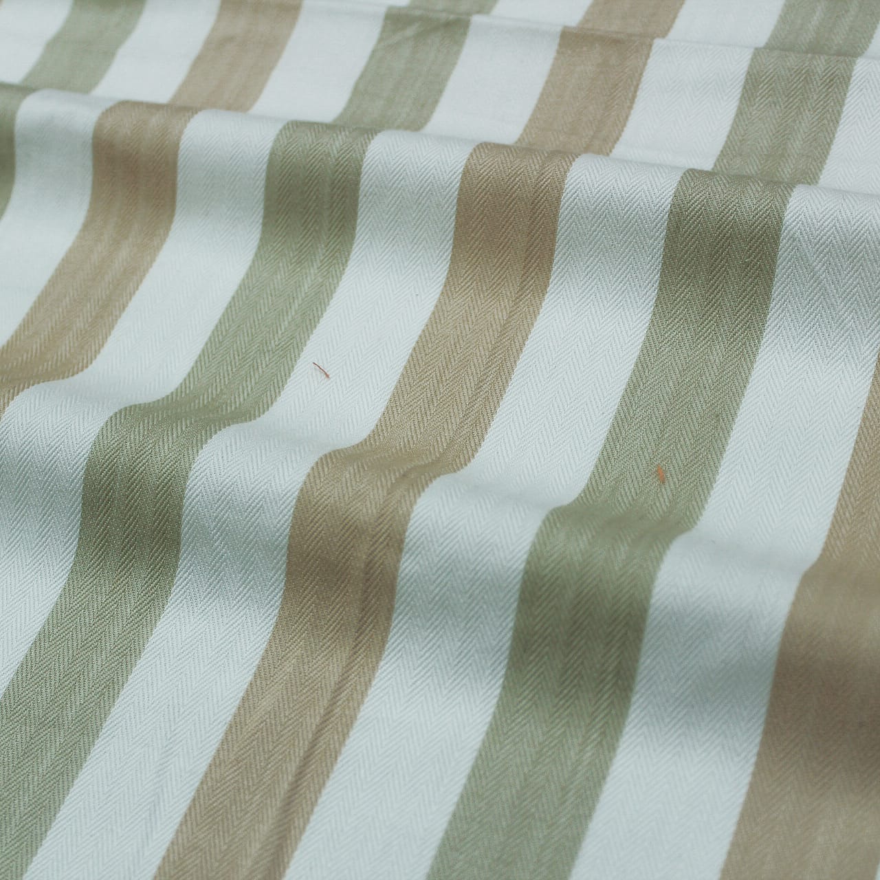Alpha Beige Woven Cotton Stripes Table Cover(1 Pc) online in India
